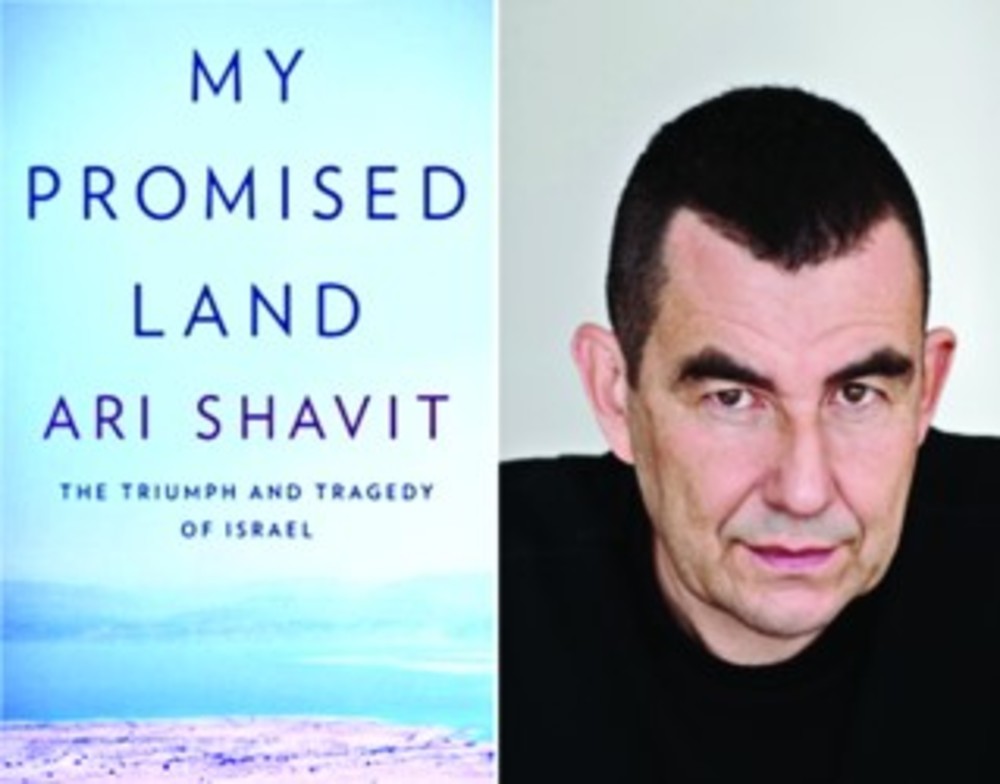  Ari Shavit and book cover of “My Promised Land”